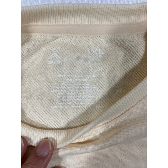 Xersion 3XL off white sweatshirt cotton blend New With Tags Keep Moving Graphics - Picture 5 of 12